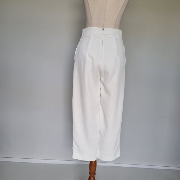Kookai Oyster White High Rise Straight Leg Pants Size 36 - Picture 5 of 9